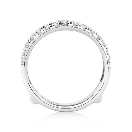 Enhancer Ring with 1/4 Carat TW of Diamonds in 10ct White Gold Enhancer Ring with 1/4 Carat TW of Diamonds in 10ct White Gold