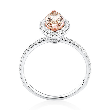 Sir Michael Hill Designer Marquise Engagement Ring with Morganite & 0.50 Carat TW of Diamonds in 18ct White Gold Sir Michael Hill Designer Marquise Engagement Ring with Morganite & 0.50 Carat TW of Diamonds in 18ct White Gold