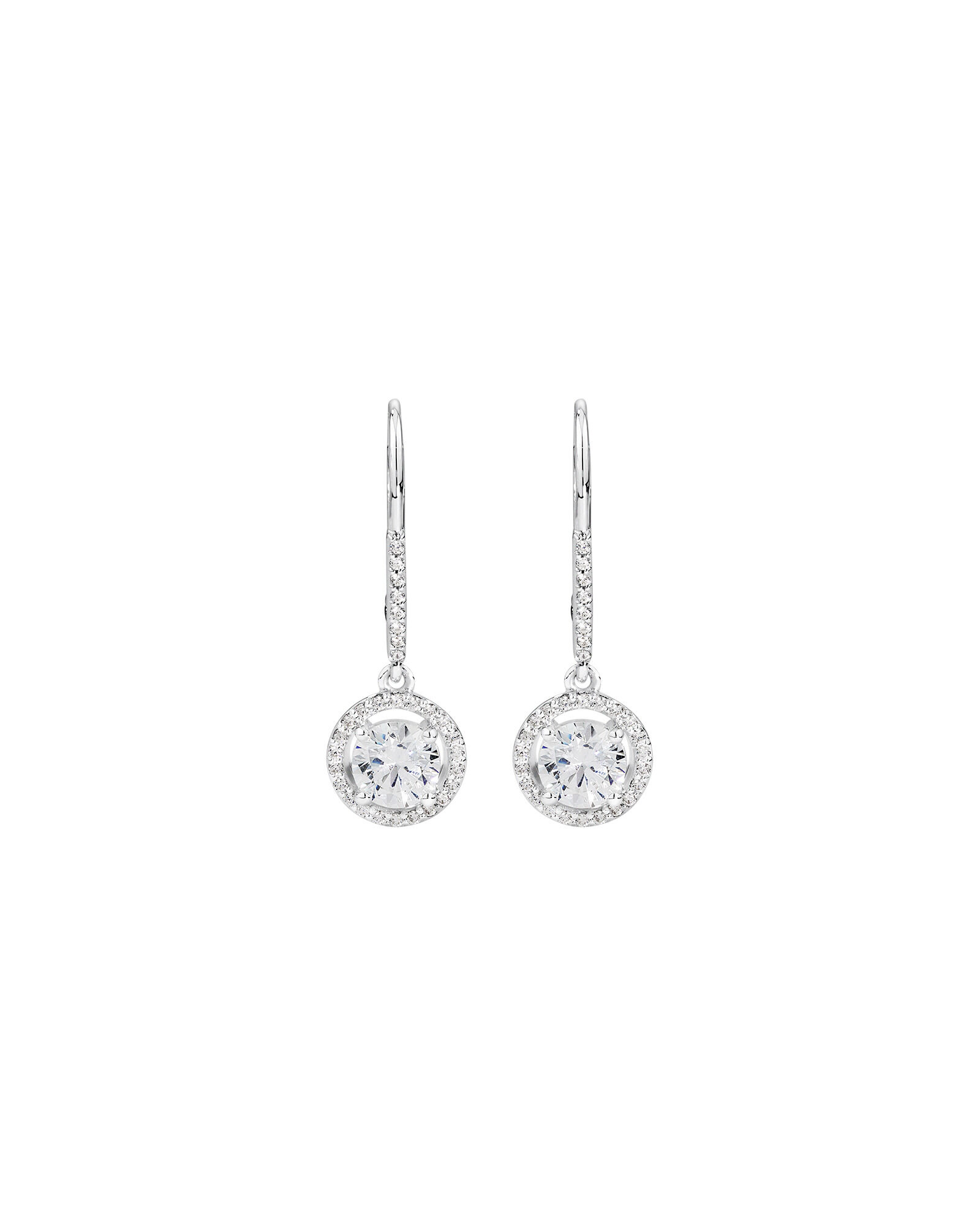 Halo drop earrings deals