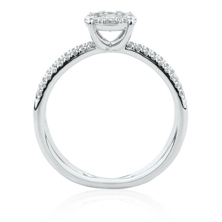 Evermore Engagement Ring with 0.58 Carat TW of Diamonds in 10ct White Gold Evermore Engagement Ring with 0.58 Carat TW of Diamonds in 10ct White Gold