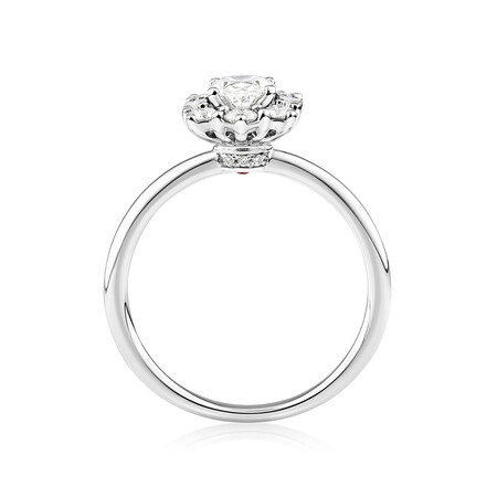 Sir Michael Hill Designer Oval Engagement Ring with 0.96 Carat TW Diamonds in 18kt White Gold Sir Michael Hill Designer Oval Engagement Ring with 0.96 Carat TW Diamonds in 18kt White Gold