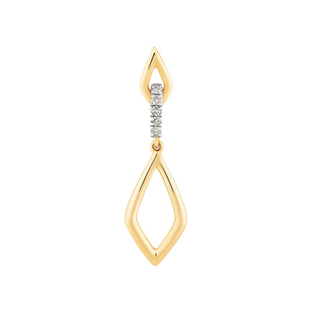 Drop Earrings in 0.10 Carat TW of Diamonds in 10kt Yellow Gold Drop Earrings in 0.10 Carat TW of Diamonds in 10kt Yellow Gold