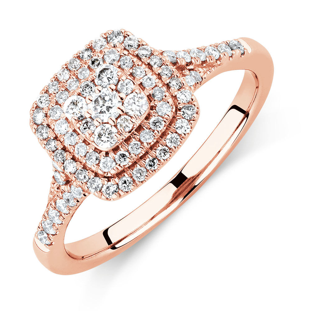 Michael Hill Rose Gold Engagement Ring 2024 www.alhudapk