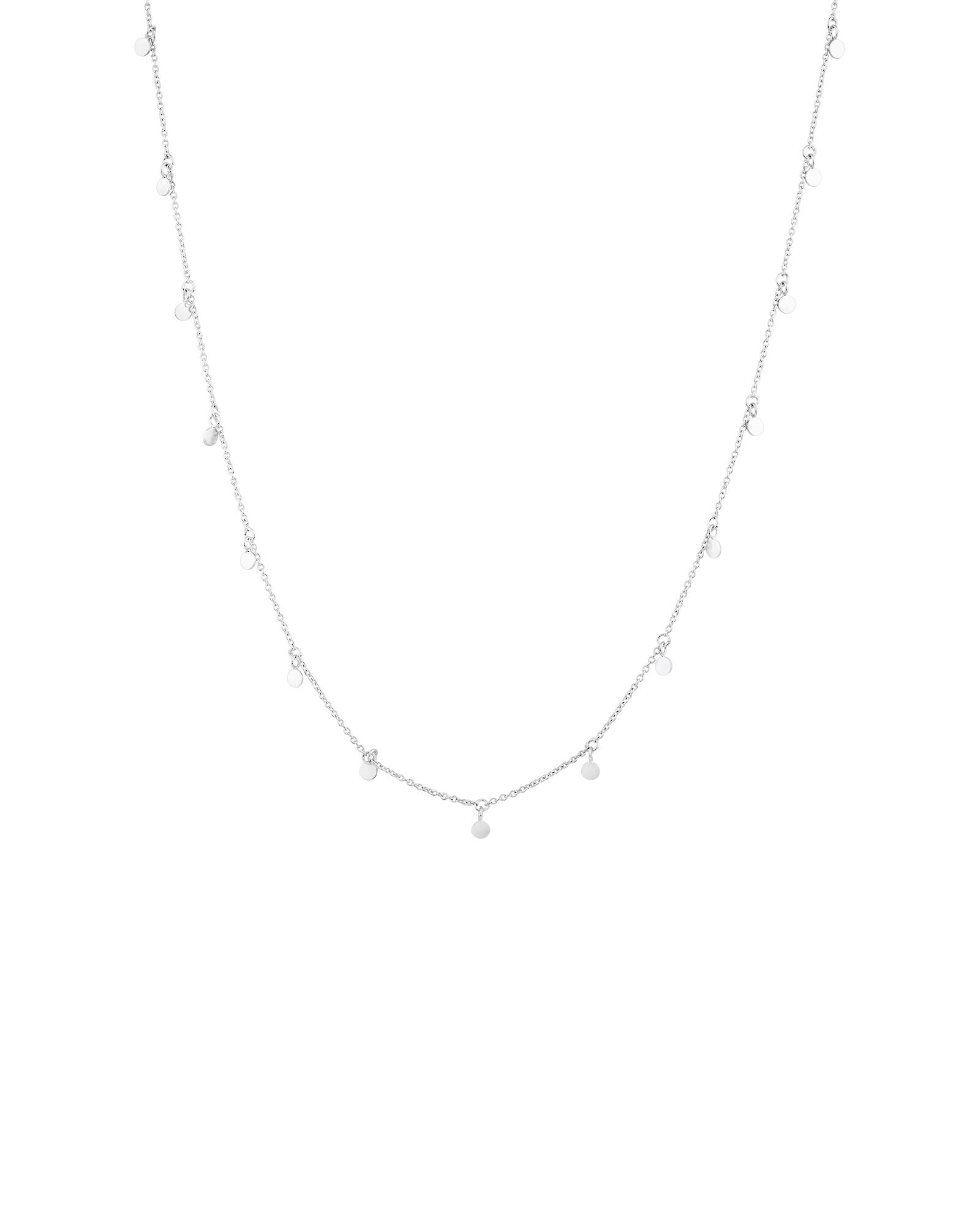 Disk Necklace in Sterling Silver 45cm + 5cm