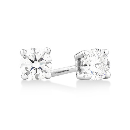 Studs with 0.50 TW of Diamonds in 14kt White Gold