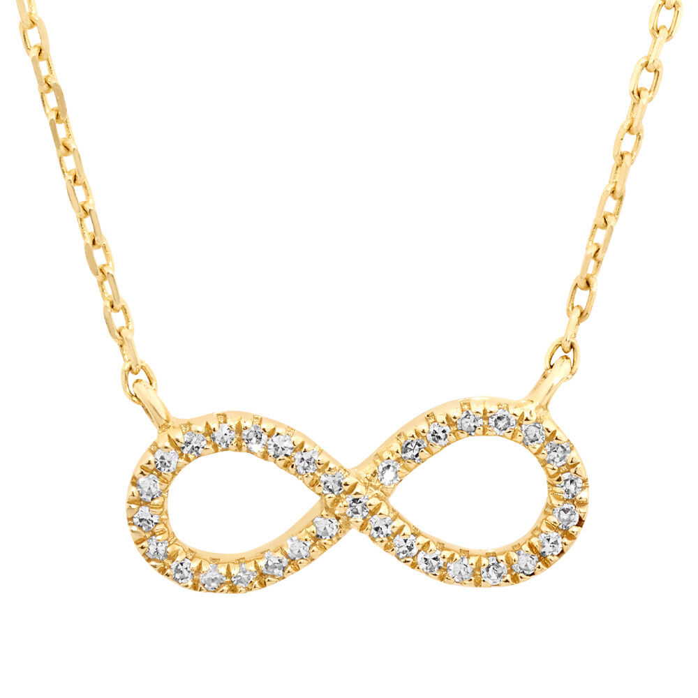Infinity sign necklace gold top