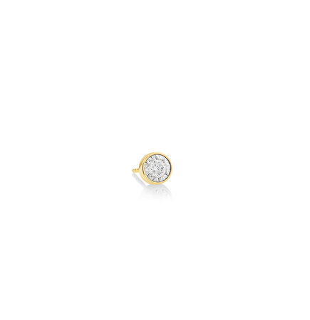Single Solitaire Stud Earring with 0.18 Carat TW of Diamonds In 10kt Yellow Gold
