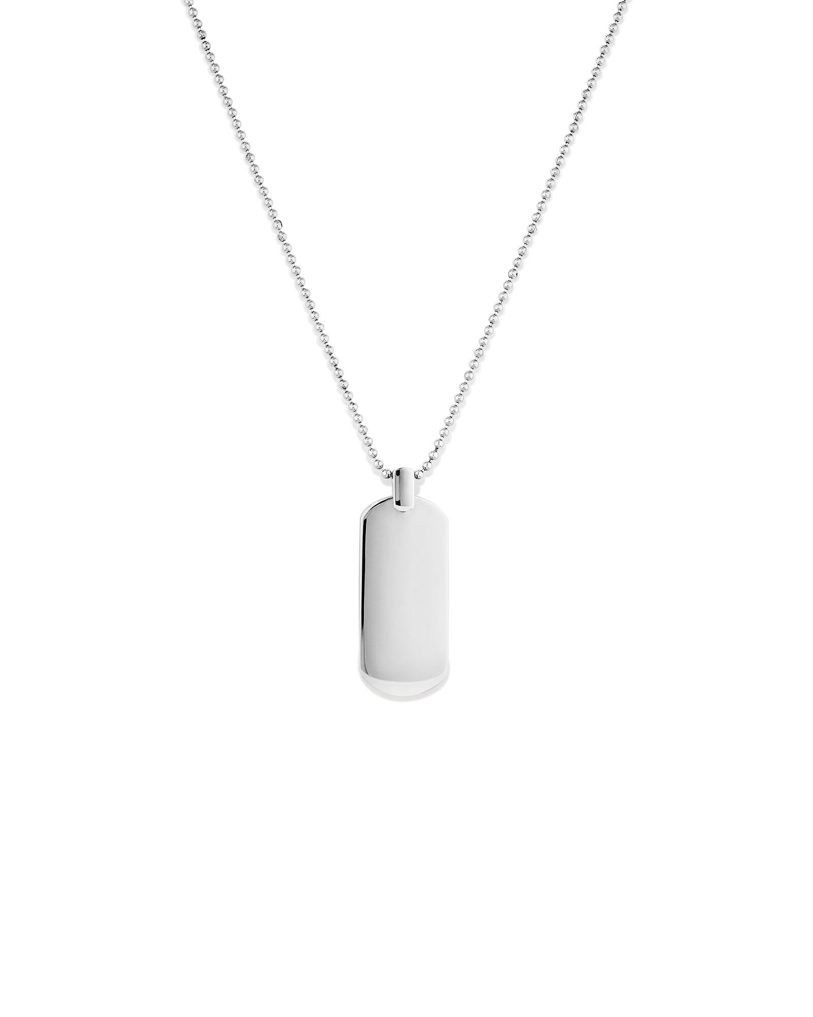 Dog Tag Pendant in Sterling Silver