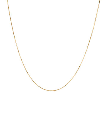 45cm (18") 0.85mm Width Diamond Cut Box Chain in 14kt Yellow Gold 45cm (18") 0.85mm Width Diamond Cut Box Chain in 14kt Yellow Gold