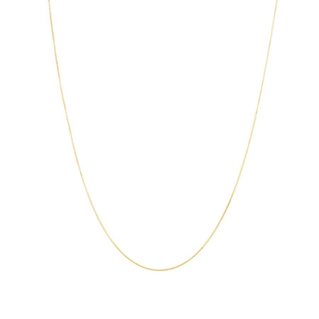 50cm (20") Box Chain in 18ct Yellow Gold 50cm (20") Box Chain in 18ct Yellow Gold