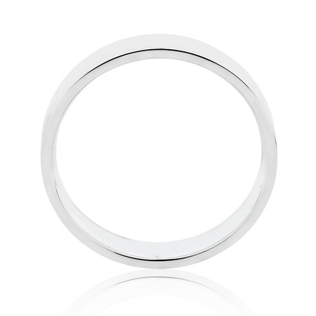 Flat Wedding Band in 10ct White Gold Flat Wedding Band in 10ct White Gold
