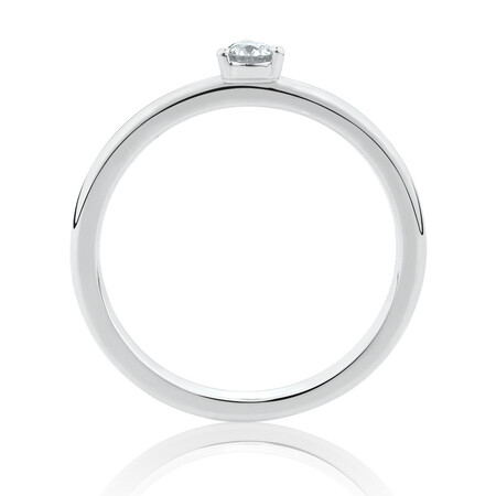 Stacker Ring with Diamonds in Sterling Silver Stacker Ring with Diamonds in Sterling Silver