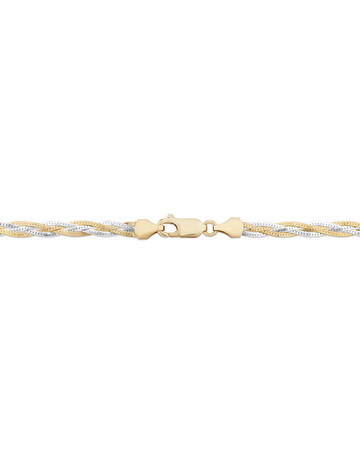 45cm (18") Fancy Chain in 10kt Yellow & White Gold 45cm (18") Fancy Chain in 10kt Yellow & White Gold