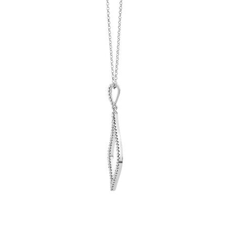 Open Drop Pendant with 0.25 Carat TW of Diamonds in Sterling Silver Open Drop Pendant with 0.25 Carat TW of Diamonds in Sterling Silver