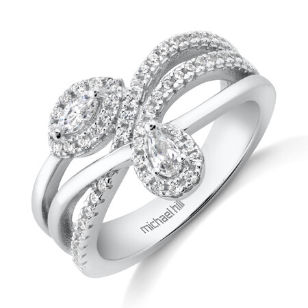 Fancy Ring with Cubic Zirconia in Sterling Silver Fancy Ring with Cubic Zirconia in Sterling Silver