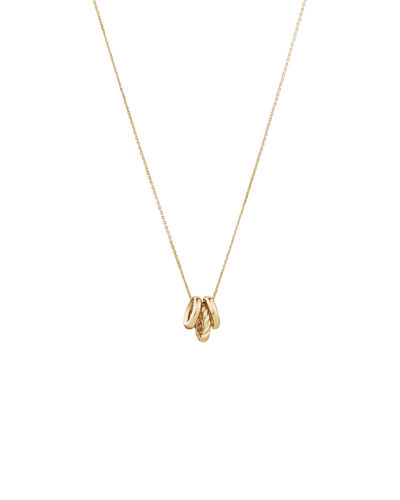 Rondel Trio Necklace in 10kt Yellow Gold
