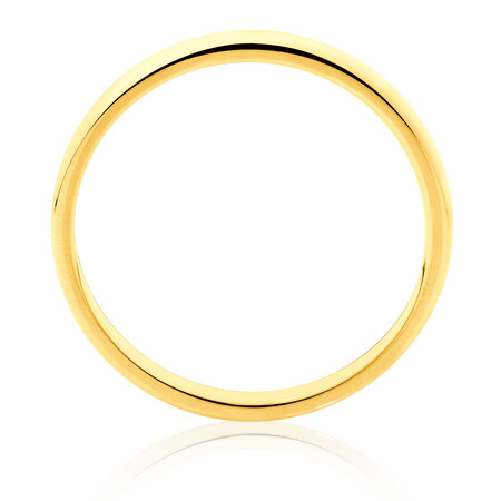 2mm Flat Bevelled Wedding Band in 10kt Yellow Gold 2mm Flat Bevelled Wedding Band in 10kt Yellow Gold