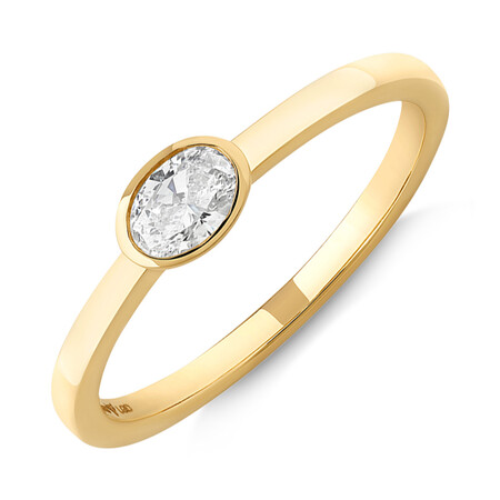 Laboratory-Created 0.23 Carat TW Diamond Solitaire Ring in 10kt Yellow Gold