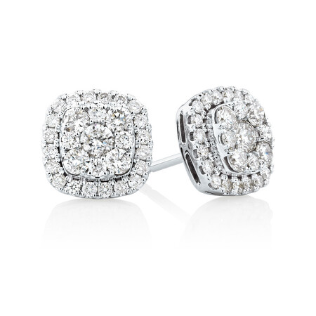 Cluster Earring with 1 Carat TW of Diamonds in 10kt Gold Cluster Earring with 1 Carat TW of Diamonds in 10kt Gold