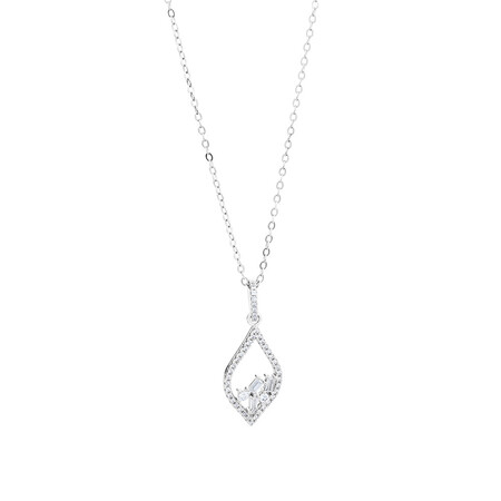 Pendant with Cubic Zirconia in Sterling Silver