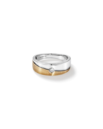 Ring with Diamonds in 10ct Yellow & White Gold Ring with Diamonds in 10ct Yellow & White Gold