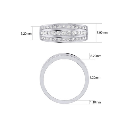 Ring with 0.34 Carat TW of Diamonds in 10ct White Gold Ring with 0.34 Carat TW of Diamonds in 10ct White Gold