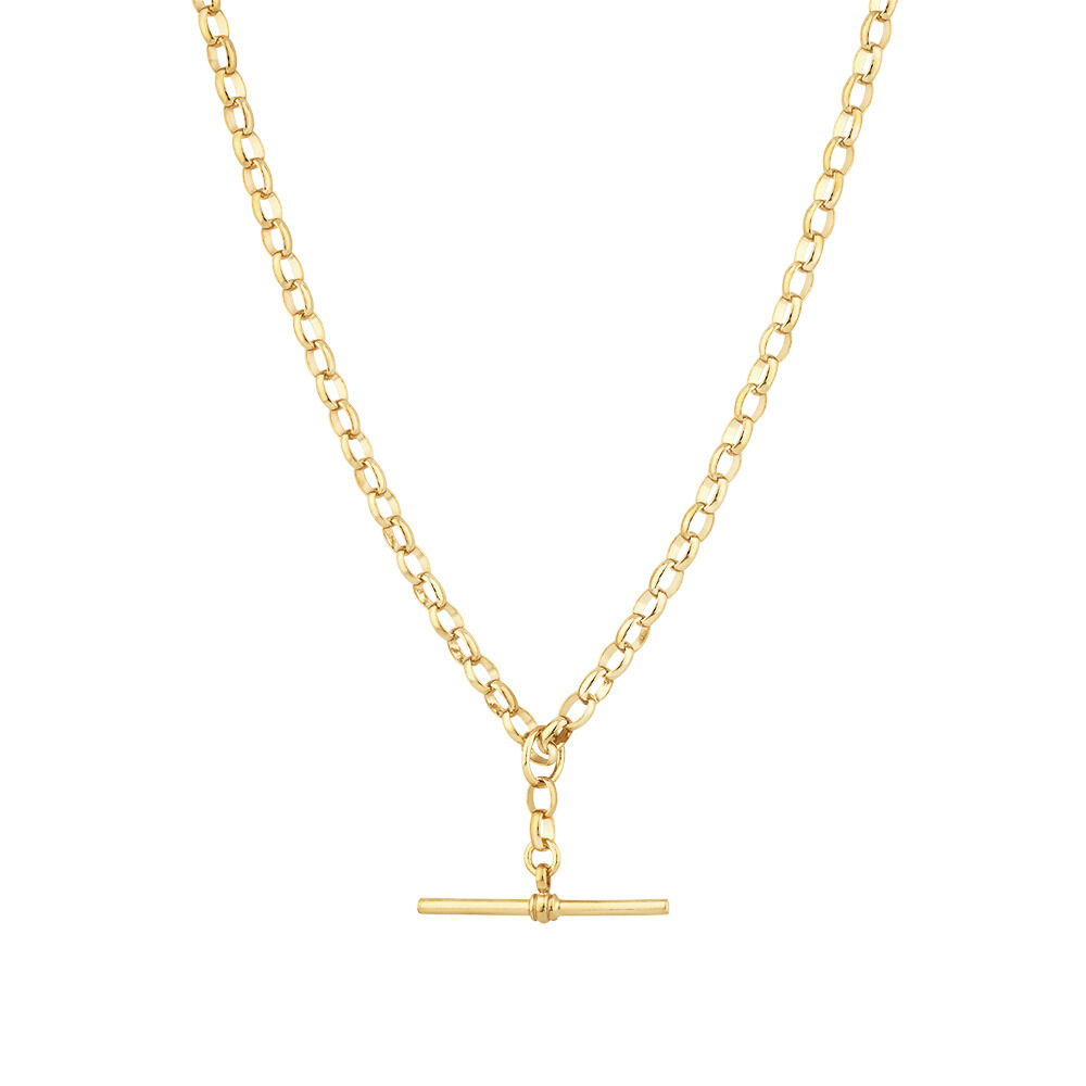 45cm 18 Belcher Fob Chain in 10kt Yellow Gold