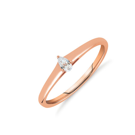 Promise Ring with Diamond in 10kt Rose Gold