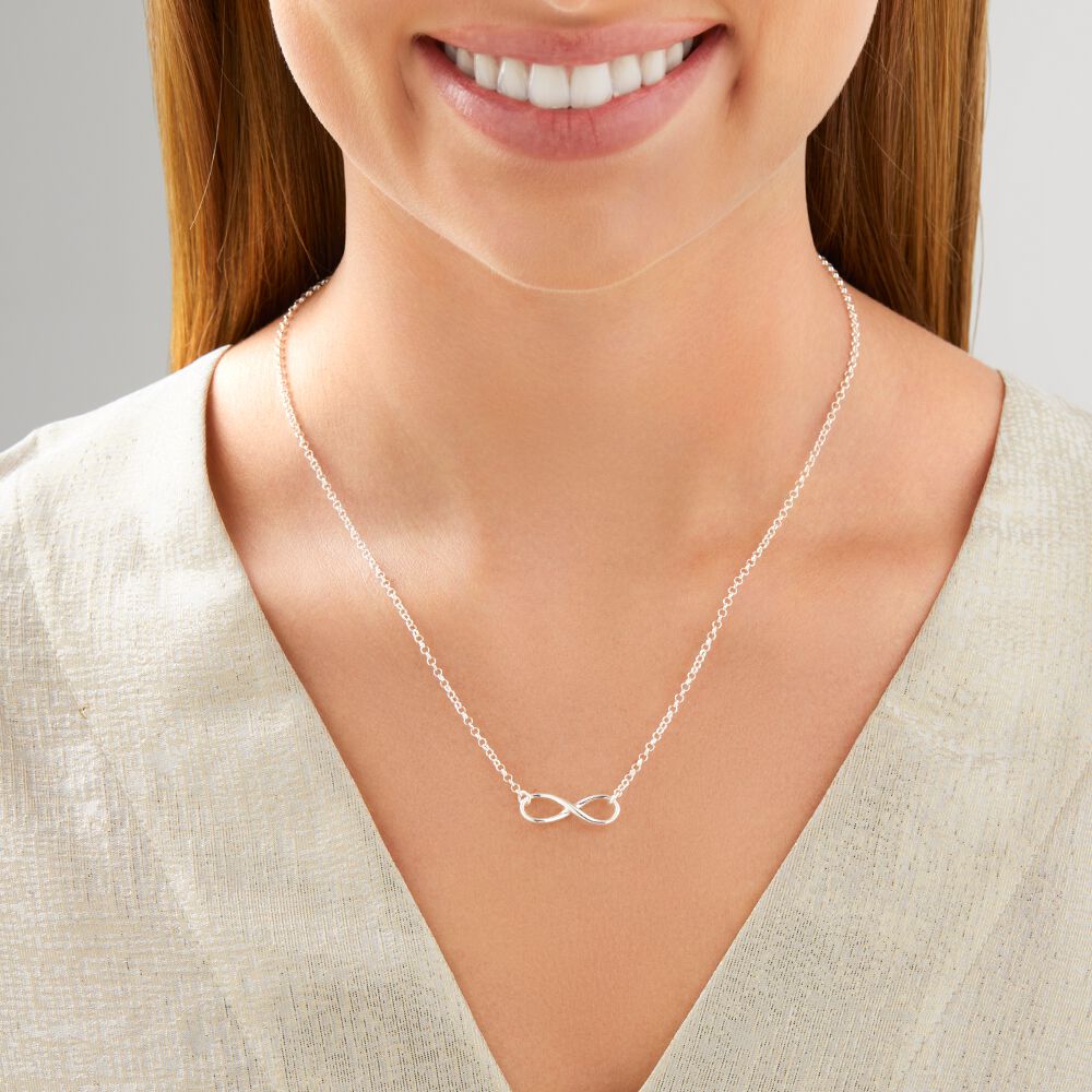 Infinity Necklace in Sterling Silver