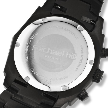 Men's Chronograph Watch with 1/2 Carat TW of Diamonds in Black Stainless Steel Men's Chronograph Watch with 1/2 Carat TW of Diamonds in Black Stainless Steel