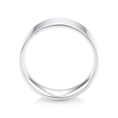 Flat Wedding Band in 10ct White Gold Flat Wedding Band in 10ct White Gold