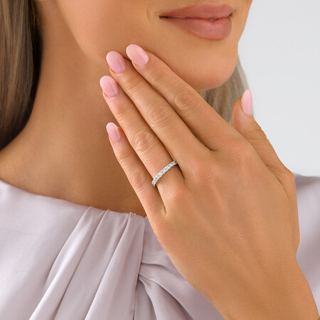 Evermore Wedding Band with 3/4 Carat TW Diamonds in 14kt White Gold Evermore Wedding Band with 3/4 Carat TW Diamonds in 14kt White Gold