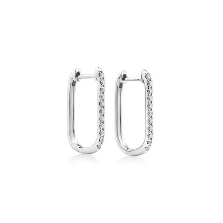 Huggies with 0.22 Carat TW of Diamonds in 10kt White Gold Huggies with 0.22 Carat TW of Diamonds in 10kt White Gold