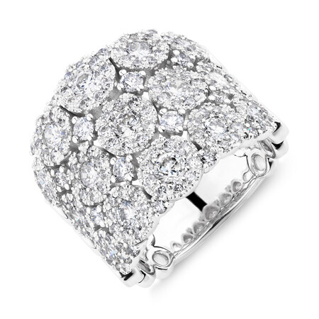Bubble Ring with 3 Carat TW of Diamonds in 14ct White Gold Bubble Ring with 3 Carat TW of Diamonds in 14ct White Gold