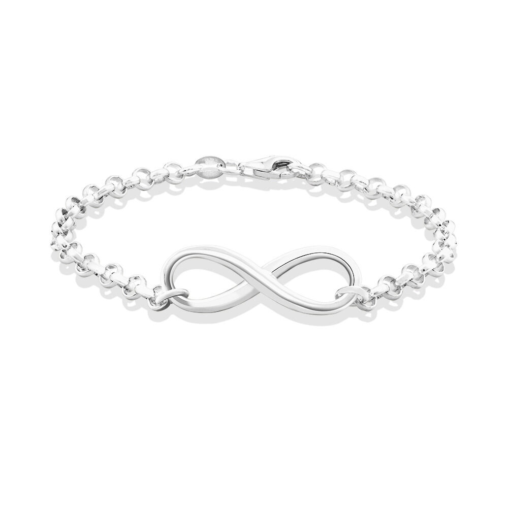 19cm 7.5 Infinity Bracelet in Sterling Silver
