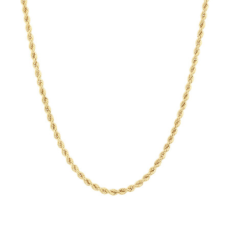 45cm (18") Rope Chain in 10kt Yellow Gold