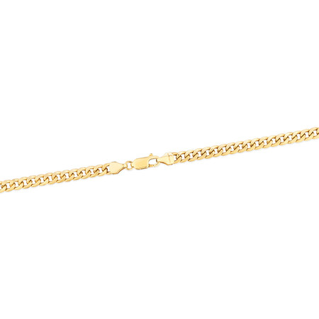 45cm (18”) 4.5mm Width Hollow Miami Curb Chain in 10kt Yellow Gold 45cm (18”) 4.5mm Width Hollow Miami Curb Chain in 10kt Yellow Gold