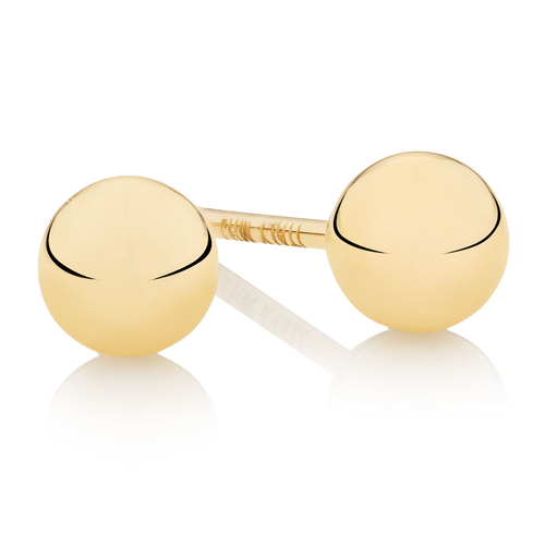 4mm Ball Stud Earrings in 10kt Yellow Gold