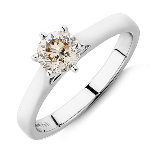 Solitaire Engagement Ring with a 0.70 Carat TW Diamond in 14kt White Gold