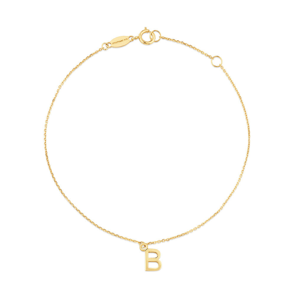 B initial top bracelet