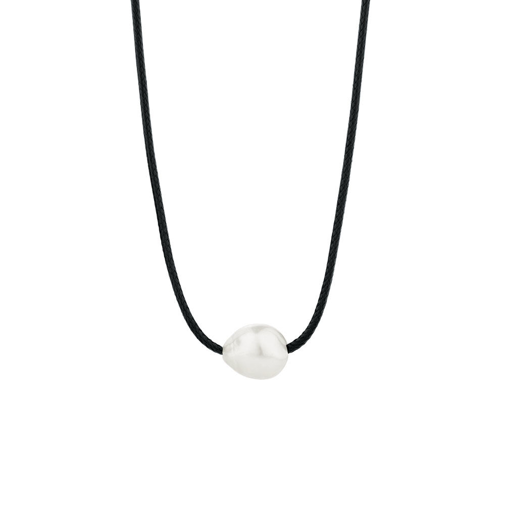 Adjustable Black Cord Necklace with 