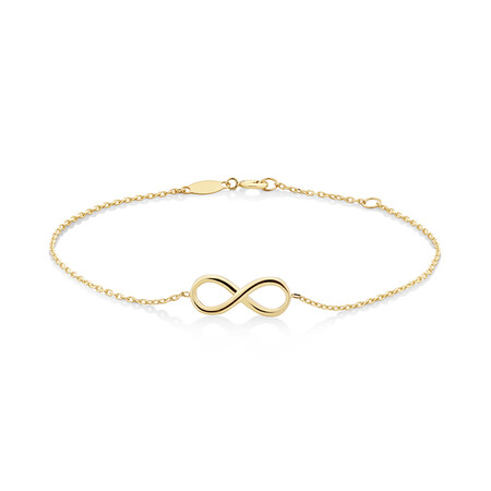 Infinity Bracelet in 10ct Yellow Gold Infinity Bracelet in 10ct Yellow Gold
