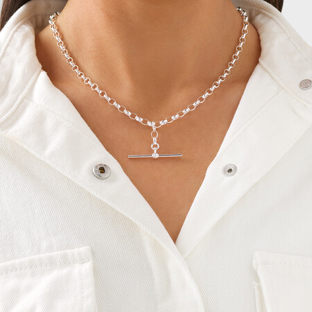 45cm (18") Belcher Fob Chain in Sterling Silver 45cm (18") Belcher Fob Chain in Sterling Silver