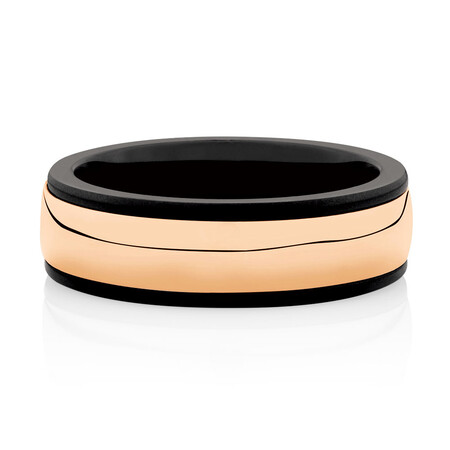 Ring in Black Titanium & 10ct Rose Gold Ring in Black Titanium & 10ct Rose Gold
