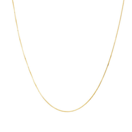 45cm (18") Box Chain in 10kt Yellow Gold