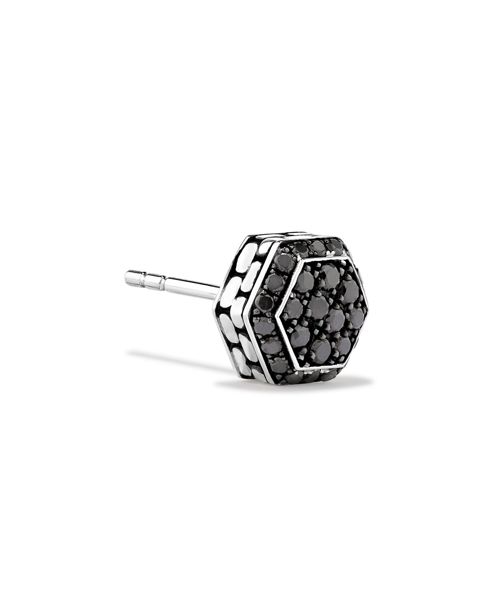 Black diamond stud earrings mens 2025