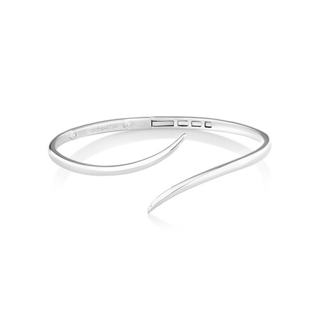 Sculpture Bypass Bangle In Sterling Silver Sculpture Bypass Bangle In Sterling Silver