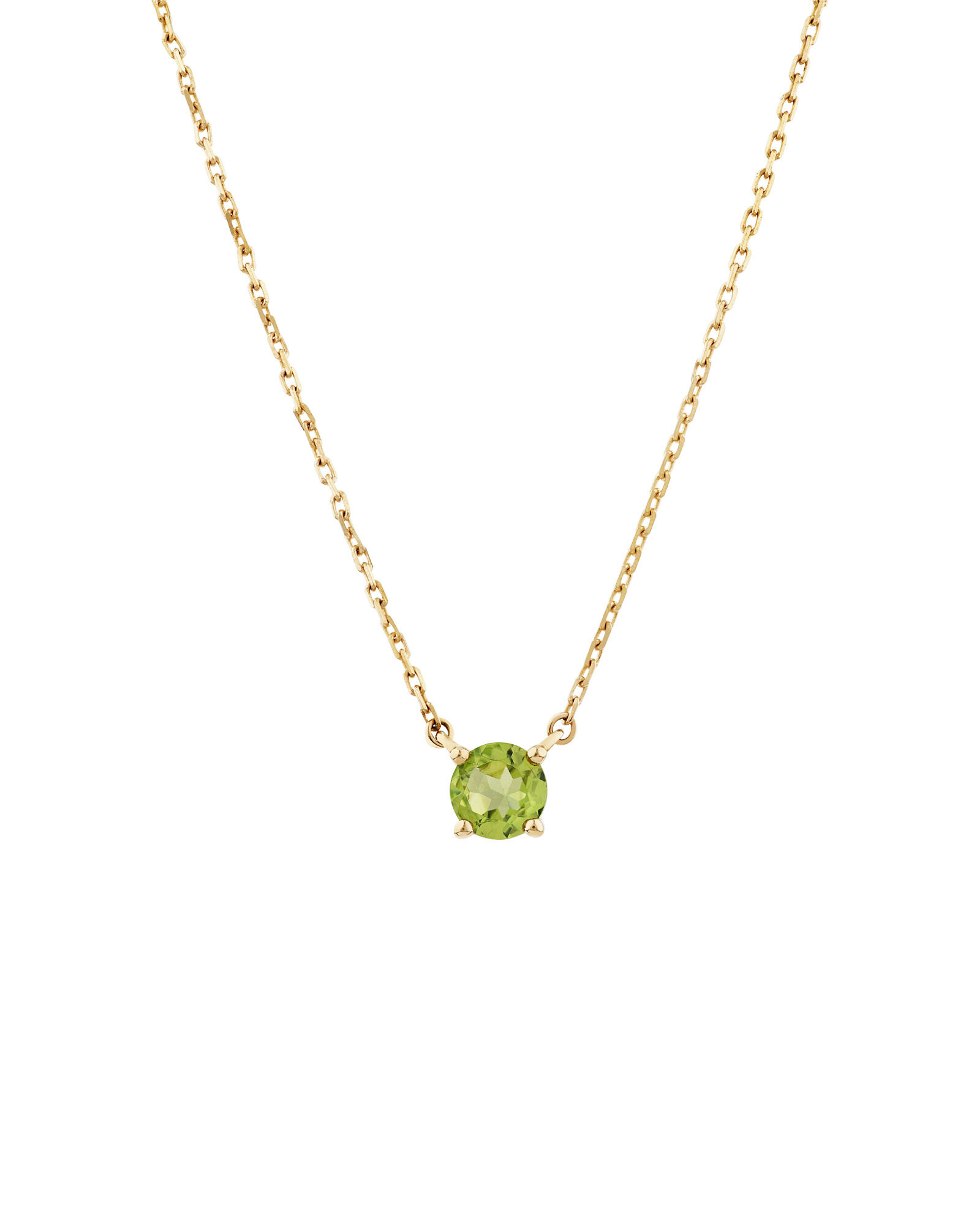 Necklace with Peridot in 10kt Yelllow Gold