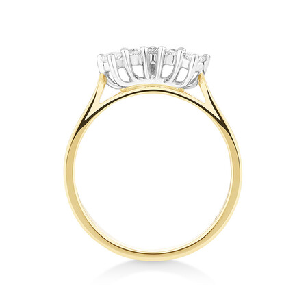 Wedding Band with 1/4 Carat TW of Diamonds in 10kt Yellow & White Gold Wedding Band with 1/4 Carat TW of Diamonds in 10kt Yellow & White Gold