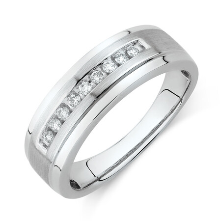 Ring with 1/7 Carat TW of Diamonds in 10kt White Gold